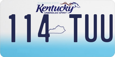 KY license plate 114TUU