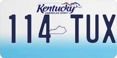 KY license plate 114TUX