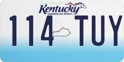 KY license plate 114TUY