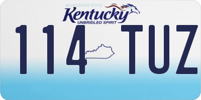 KY license plate 114TUZ