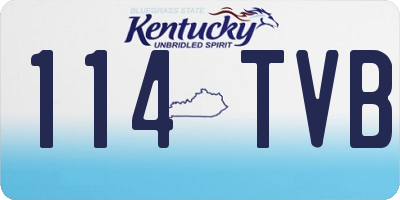 KY license plate 114TVB