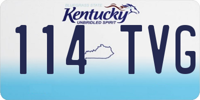 KY license plate 114TVG