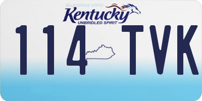 KY license plate 114TVK
