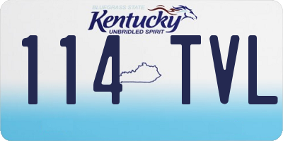 KY license plate 114TVL