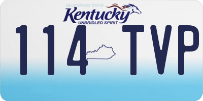 KY license plate 114TVP