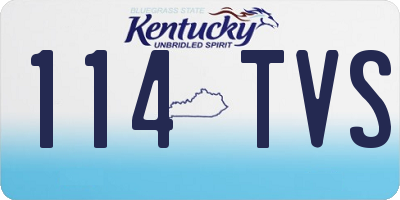 KY license plate 114TVS