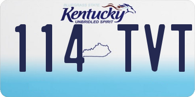 KY license plate 114TVT