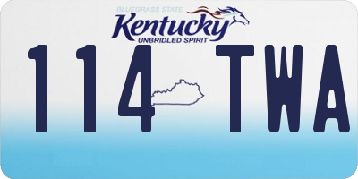 KY license plate 114TWA