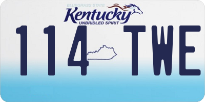 KY license plate 114TWE