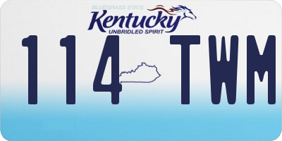 KY license plate 114TWM