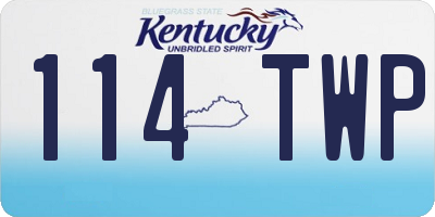KY license plate 114TWP