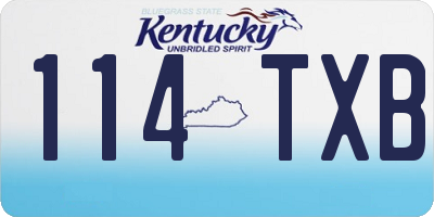 KY license plate 114TXB