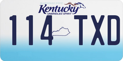 KY license plate 114TXD