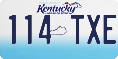 KY license plate 114TXE