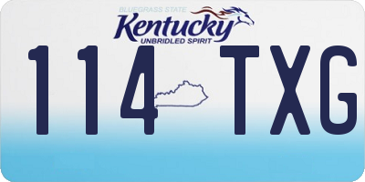 KY license plate 114TXG