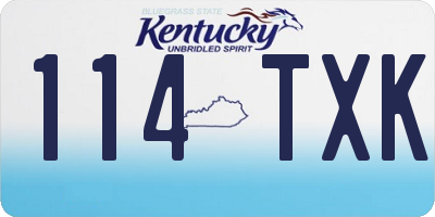 KY license plate 114TXK