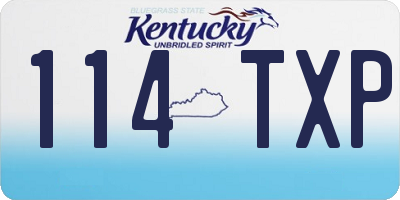 KY license plate 114TXP