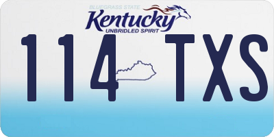 KY license plate 114TXS