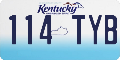 KY license plate 114TYB