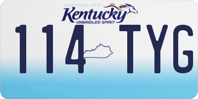 KY license plate 114TYG