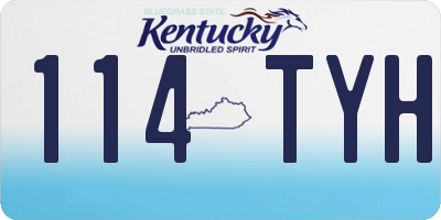 KY license plate 114TYH