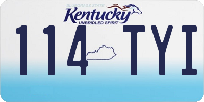 KY license plate 114TYI
