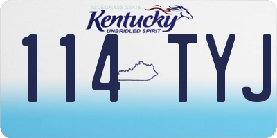 KY license plate 114TYJ