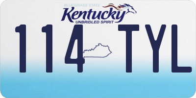 KY license plate 114TYL