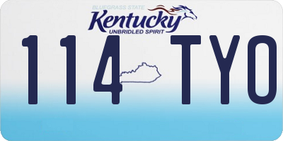 KY license plate 114TYO