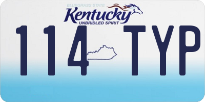 KY license plate 114TYP