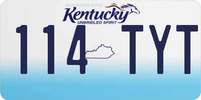 KY license plate 114TYT
