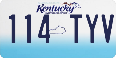 KY license plate 114TYV