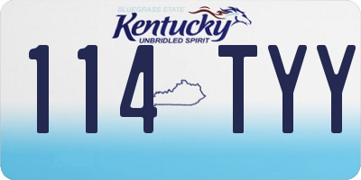 KY license plate 114TYY