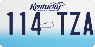 KY license plate 114TZA