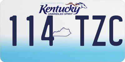 KY license plate 114TZC