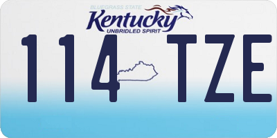 KY license plate 114TZE
