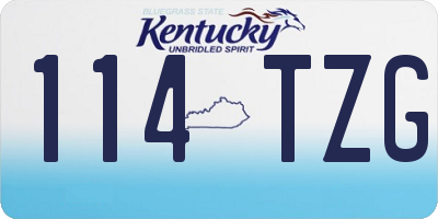 KY license plate 114TZG