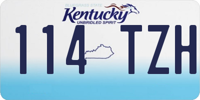 KY license plate 114TZH