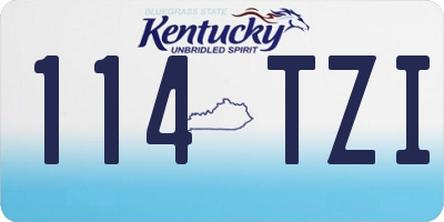 KY license plate 114TZI