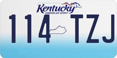 KY license plate 114TZJ