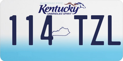 KY license plate 114TZL