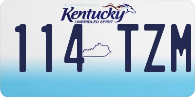 KY license plate 114TZM