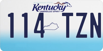 KY license plate 114TZN