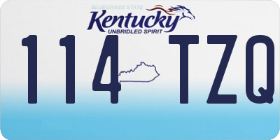 KY license plate 114TZQ