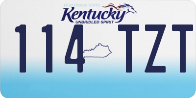 KY license plate 114TZT