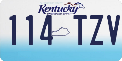 KY license plate 114TZV