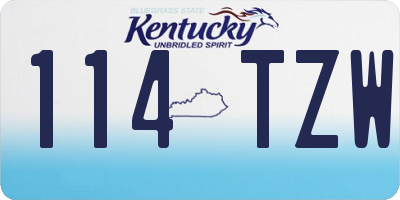 KY license plate 114TZW