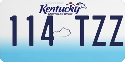 KY license plate 114TZZ