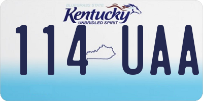KY license plate 114UAA