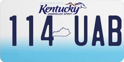 KY license plate 114UAB